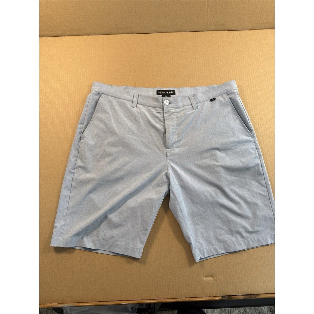 Travis Mathew Golf Chino‎ Shorts Mens Size 40 Light Blue 10" Inseam Performance